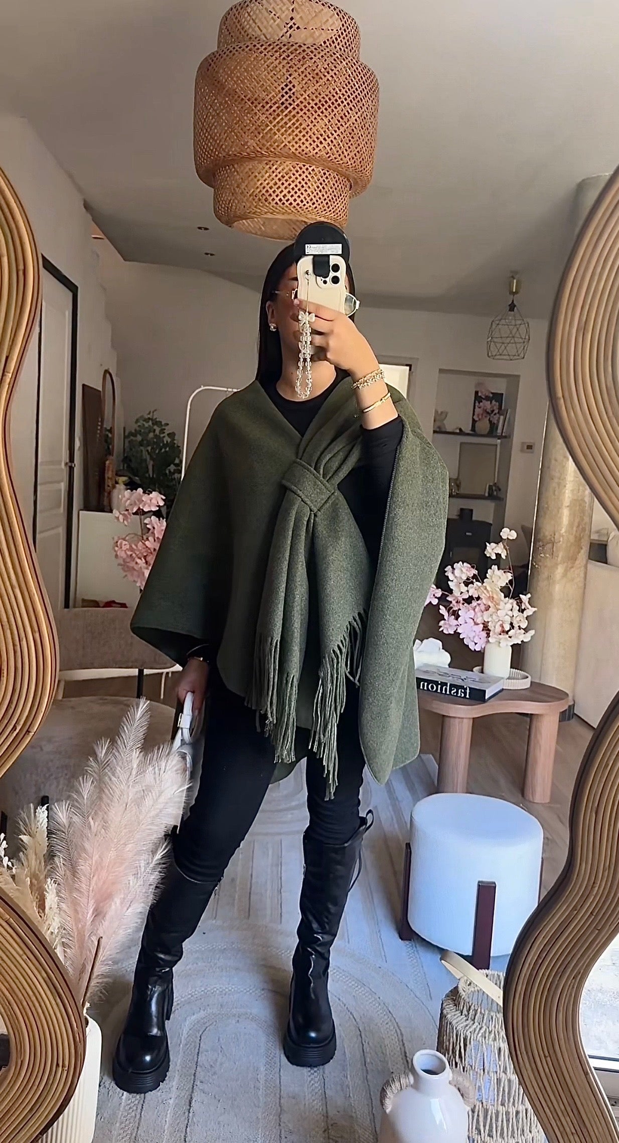 Poncho Noeud à Franges