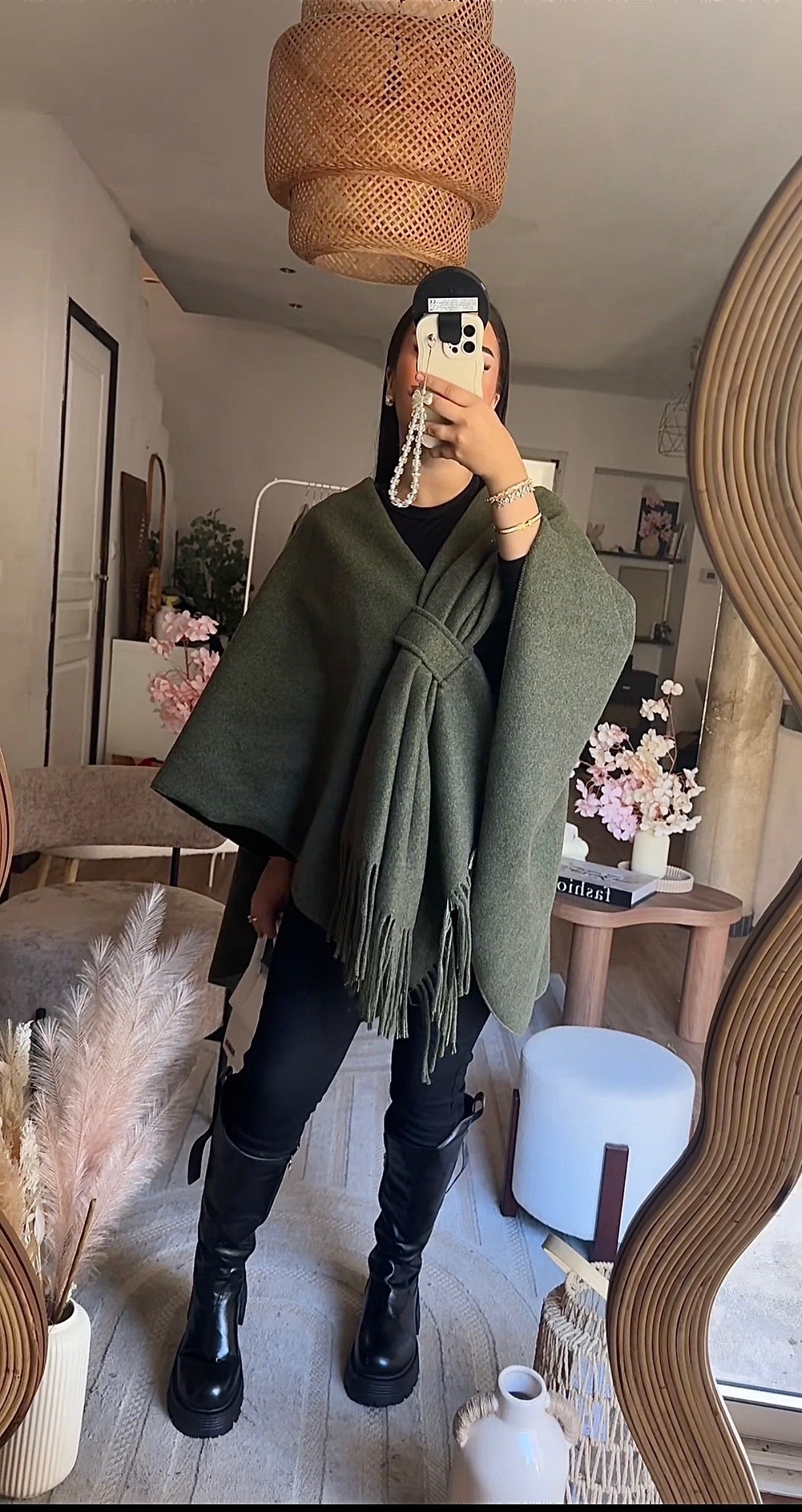 Poncho Noeud à Franges