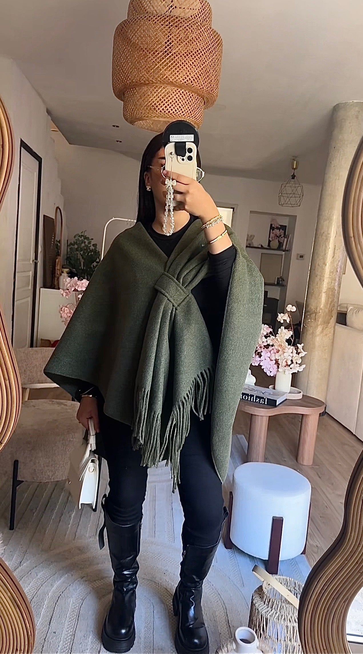 Poncho Noeud à Franges