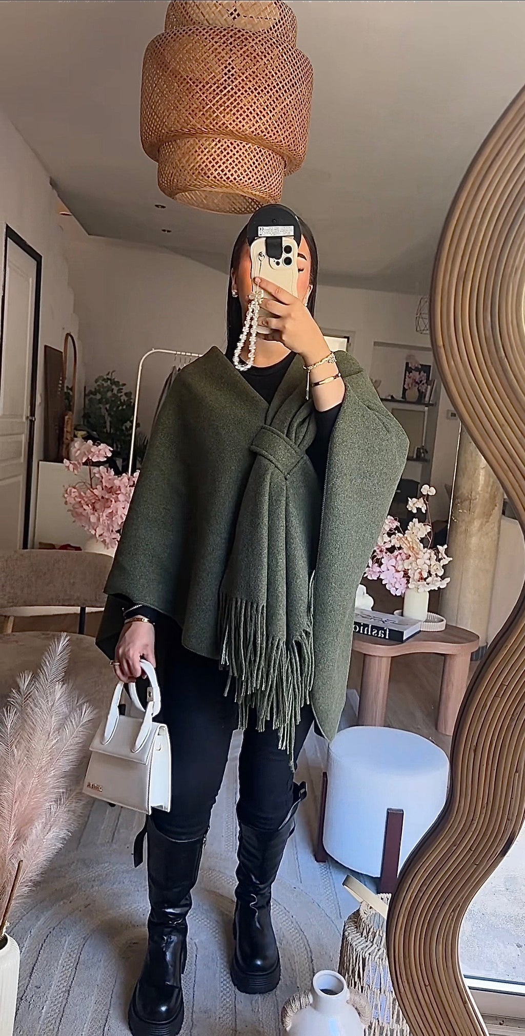 Poncho Noeud à Franges