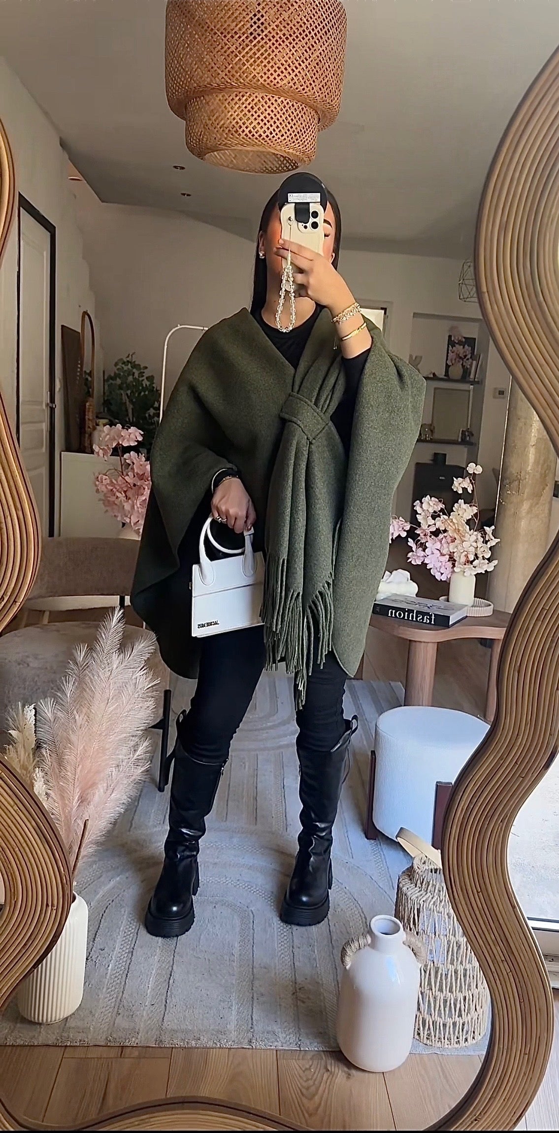 Poncho Noeud à Franges